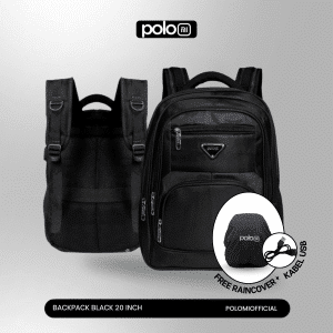 POLOMI Black Backpack 20 Inch