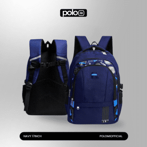 POLOMI Ransel Anak Sekolah 17 Inch Navy (Unisex)