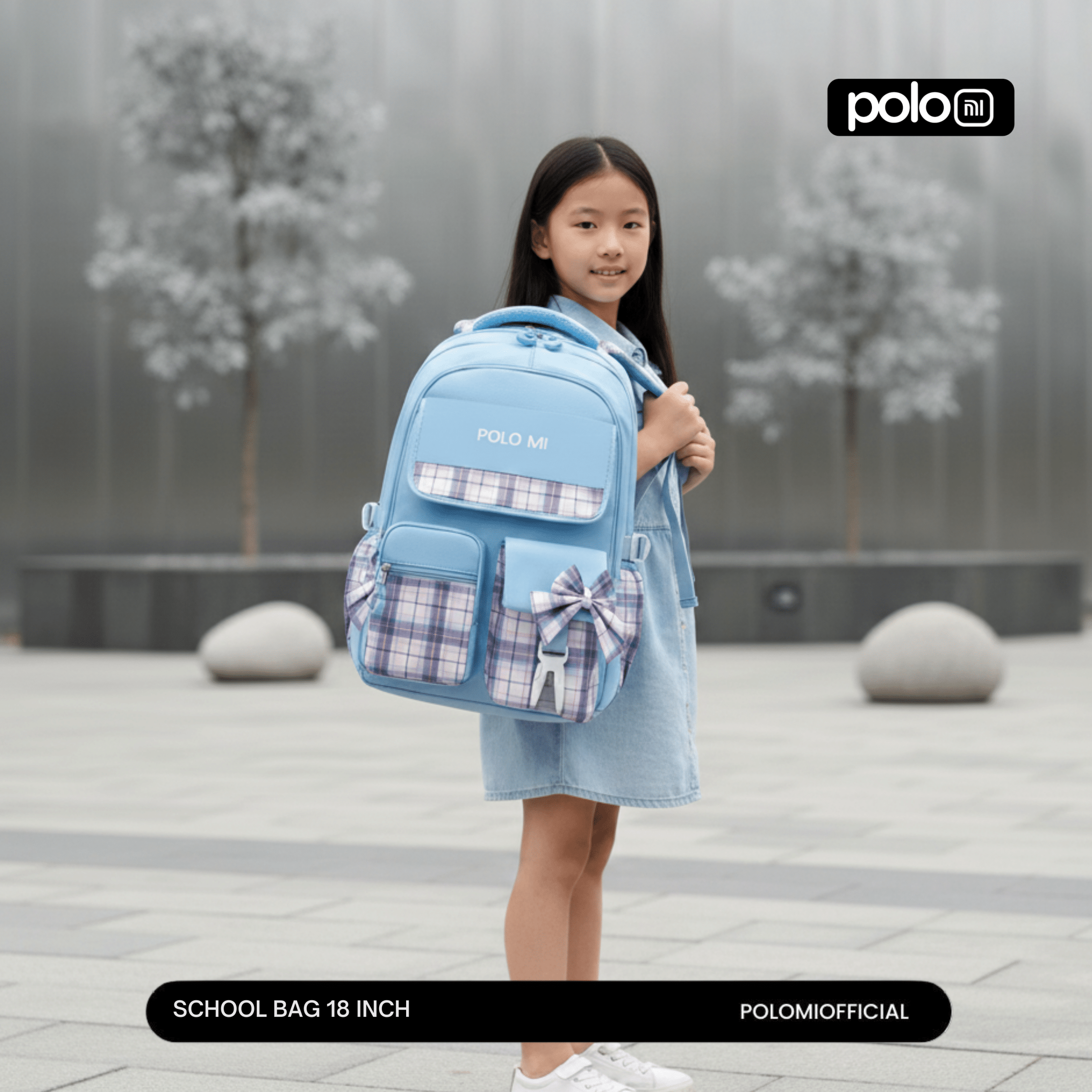 POLOMI Ransel Anak Perempuan 18 Inch - Image 5