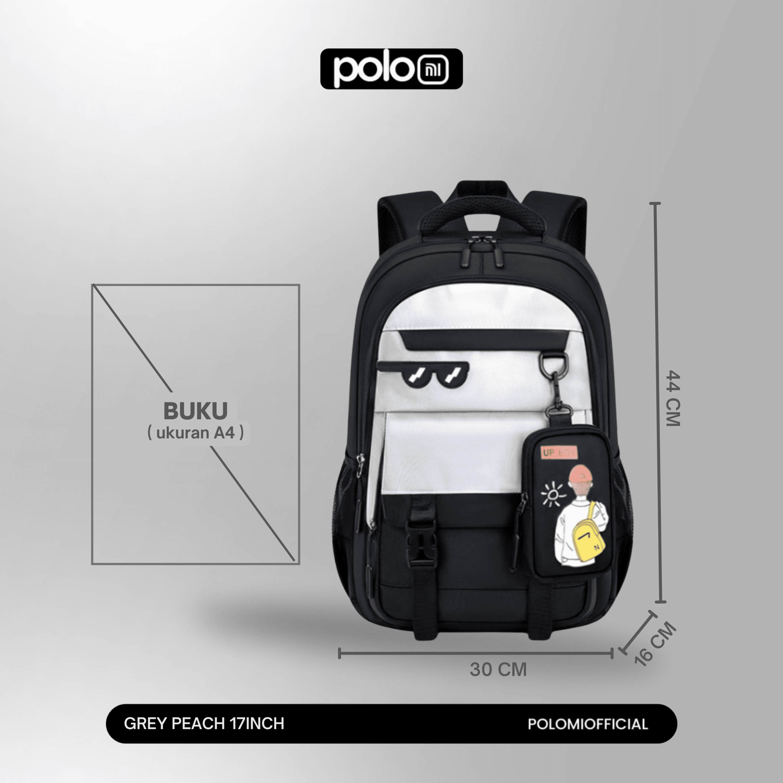 POLOMI Ransel Anak Laki - Laki 18 Inch - Image 5