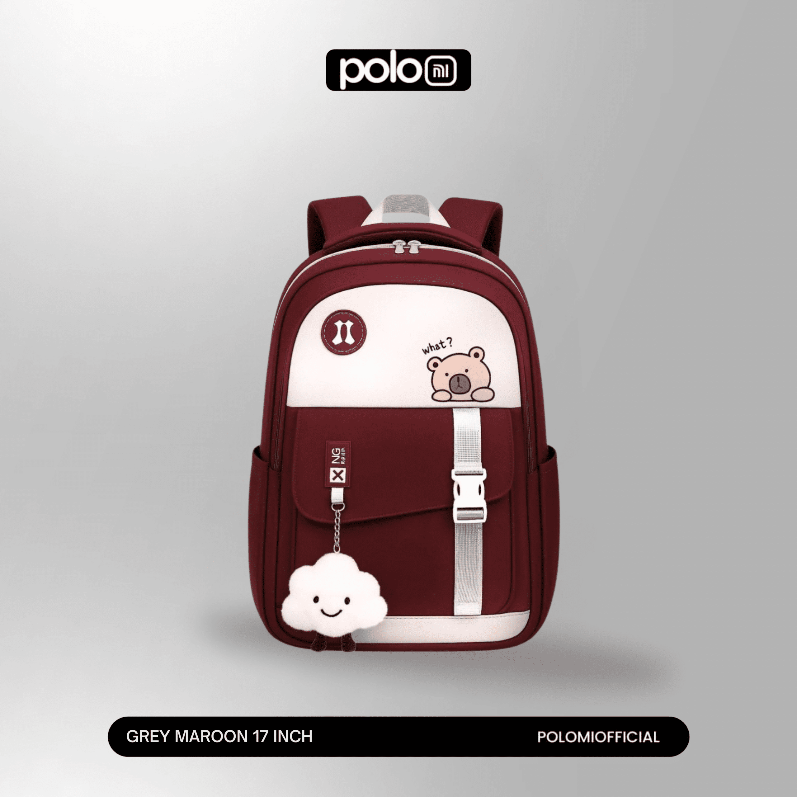 POLOMI Ransel Anak Perempuan 17 Inch - Image 3