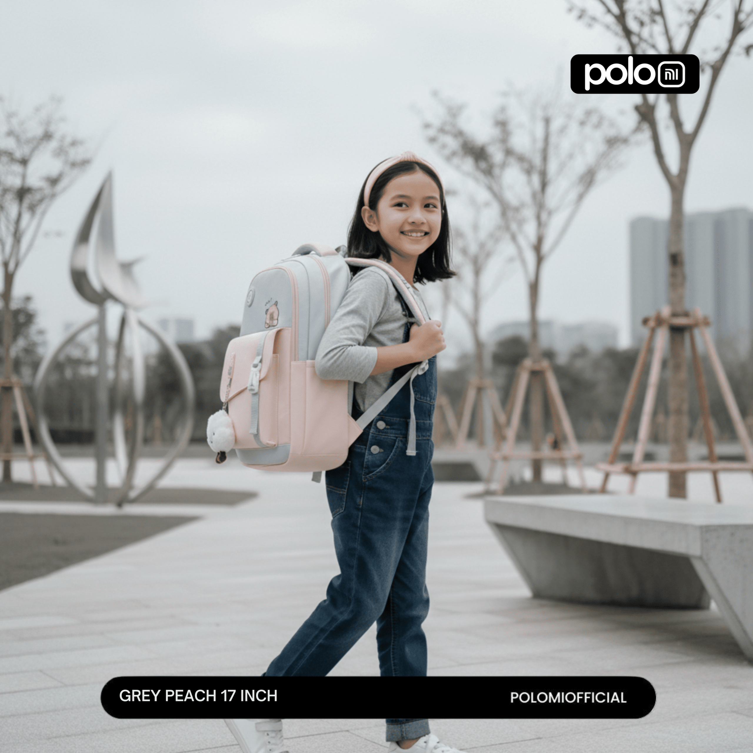 POLOMI Ransel Anak Perempuan 17 Inch - Image 8