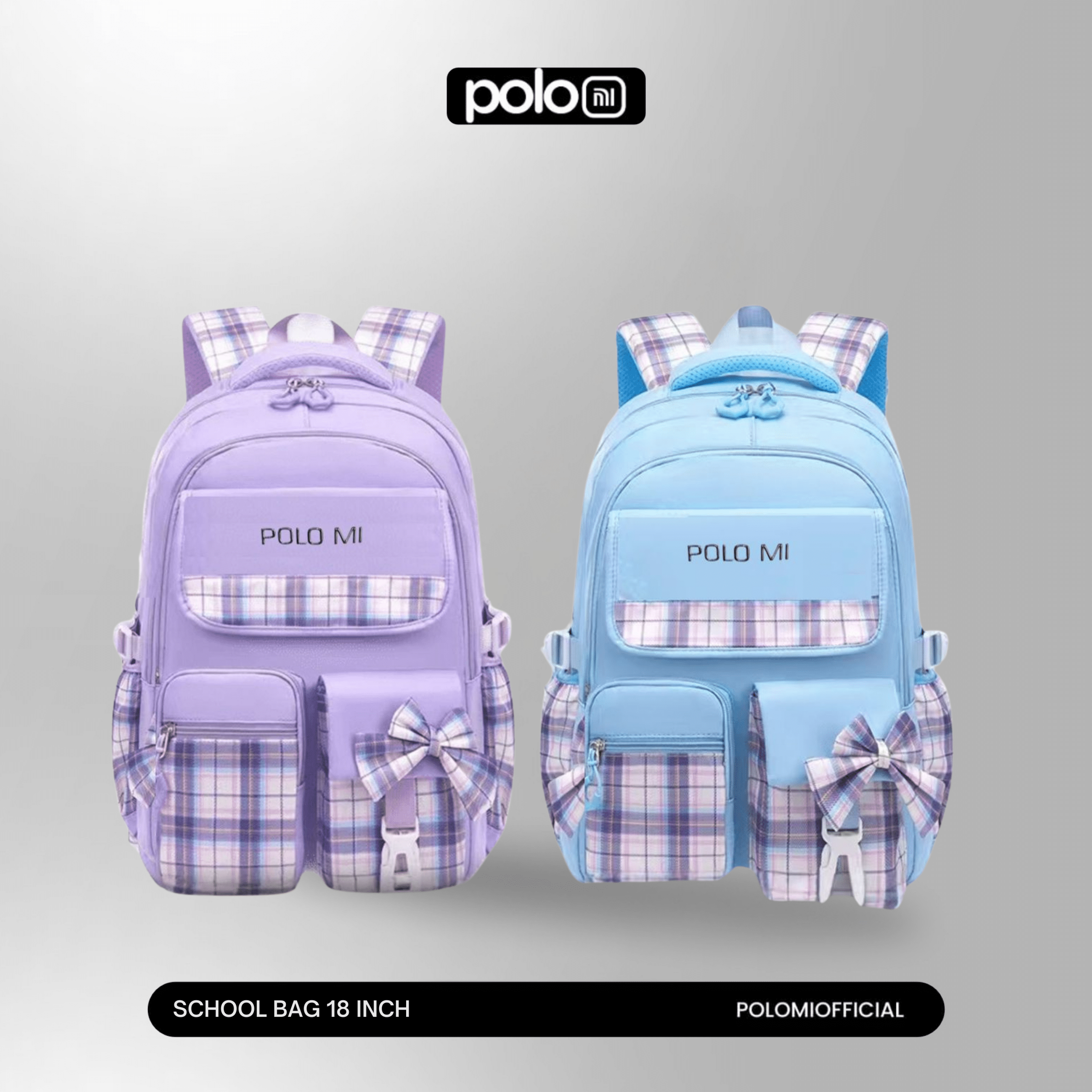 POLOMI Ransel Anak Perempuan 18 Inch