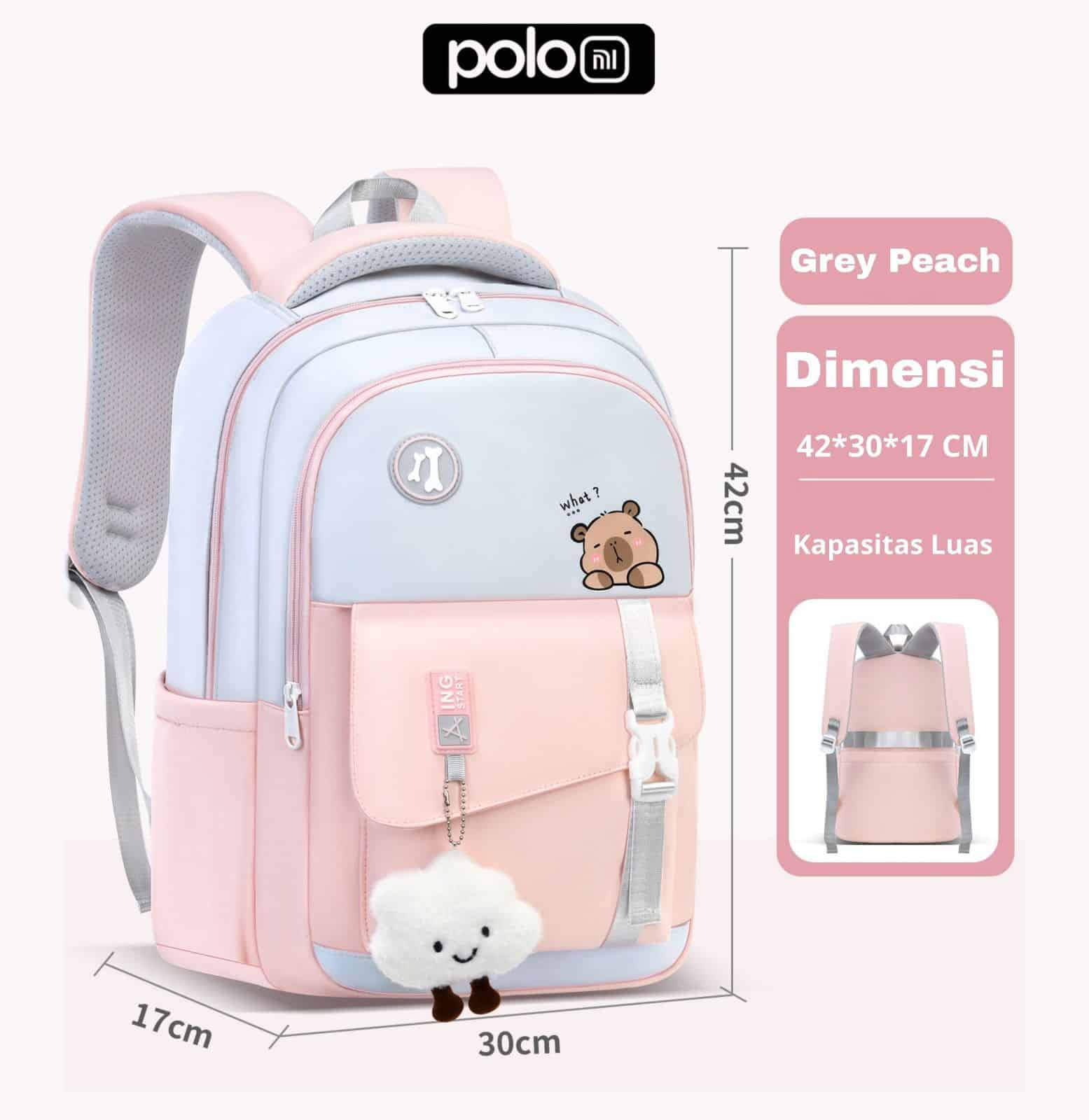 POLOMI Ransel Anak Perempuan 17 Inch - Image 11